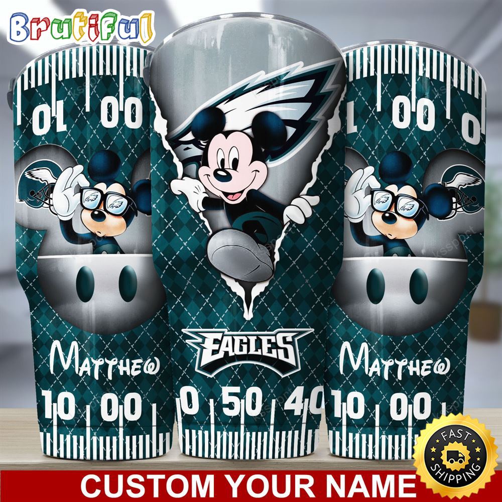 Custom Name NFL Philadelphia Eagles Tumbler Mickey Mouse Art Tumbler Style aq9nhv.jpg