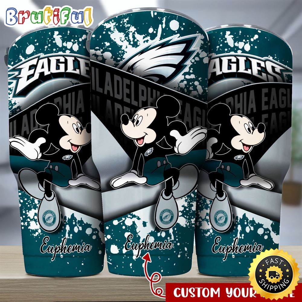 Custom Name NFL Philadelphia Eagles Tumbler Mickey Mouse Tumbler Style b7enuo.jpg