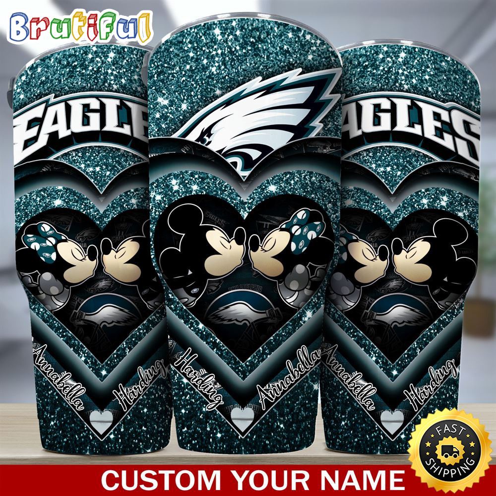 Custom Name NFL Philadelphia Eagles Tumbler Mickey Tumbler For Couples This Valentine dbq2w4.jpg