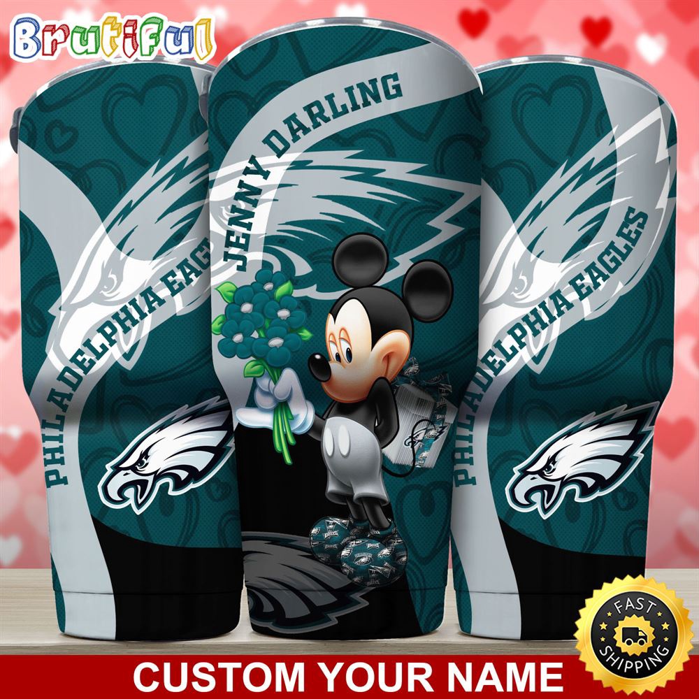 Custom Name NFL Philadelphia Eagles Tumbler Nfl Mickey Mouse Tumbler For Your Darling This Valentine nbdpac.jpg