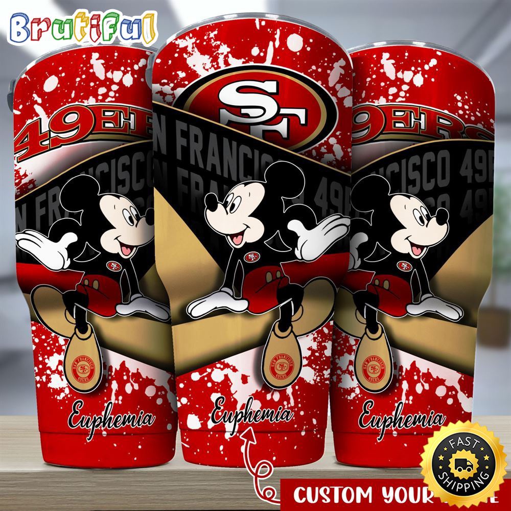 Custom Name NFL San Francisco 49ers Tumbler Mickey Mouse Tumbler Style grdra4.jpg