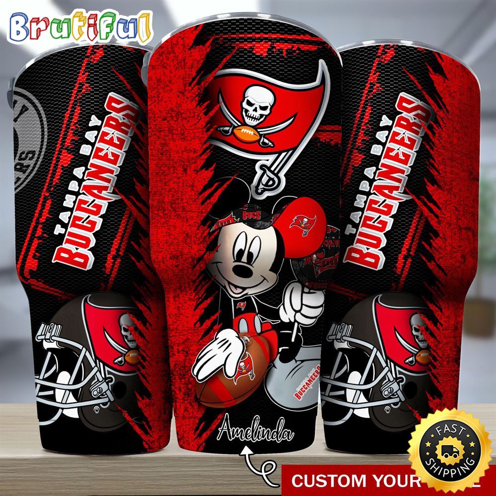 Custom Name NFL Tampa Bay Buccaneers Tumbler Mickey Tumbler Art For Sports Fan omm6im.jpg
