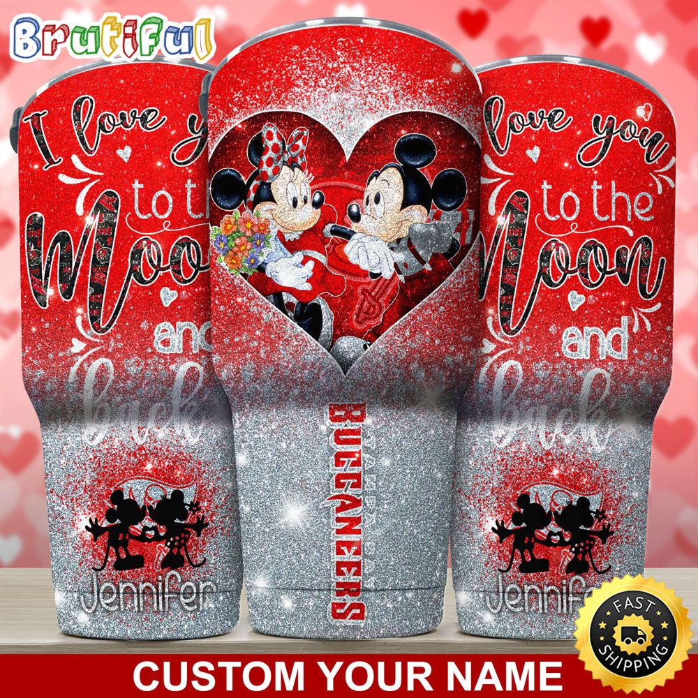 Custom Name NFL Tampa Bay Buccaneers Tumbler Nfl Mickey Tumbler Love You To The Moon And Back For This Valentine xqnddw.jpg