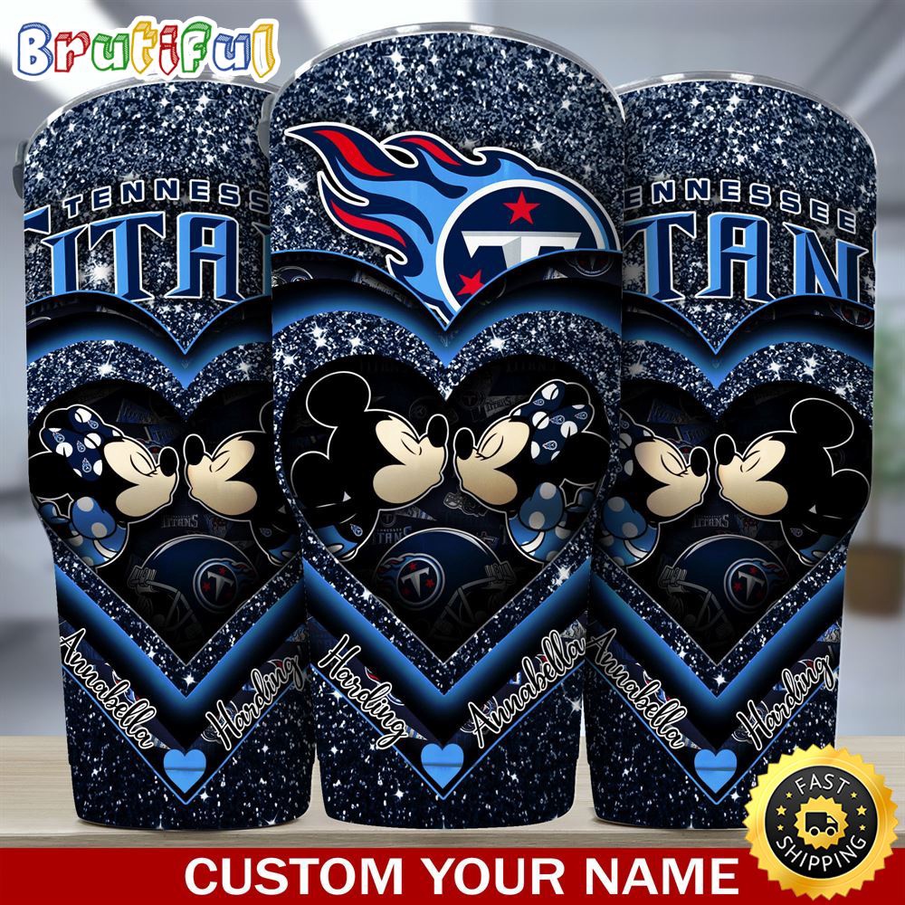 Custom Name NFL Tennessee Titans Tumbler Mickey Tumbler For Couples This Valentine iy5tdj.jpg