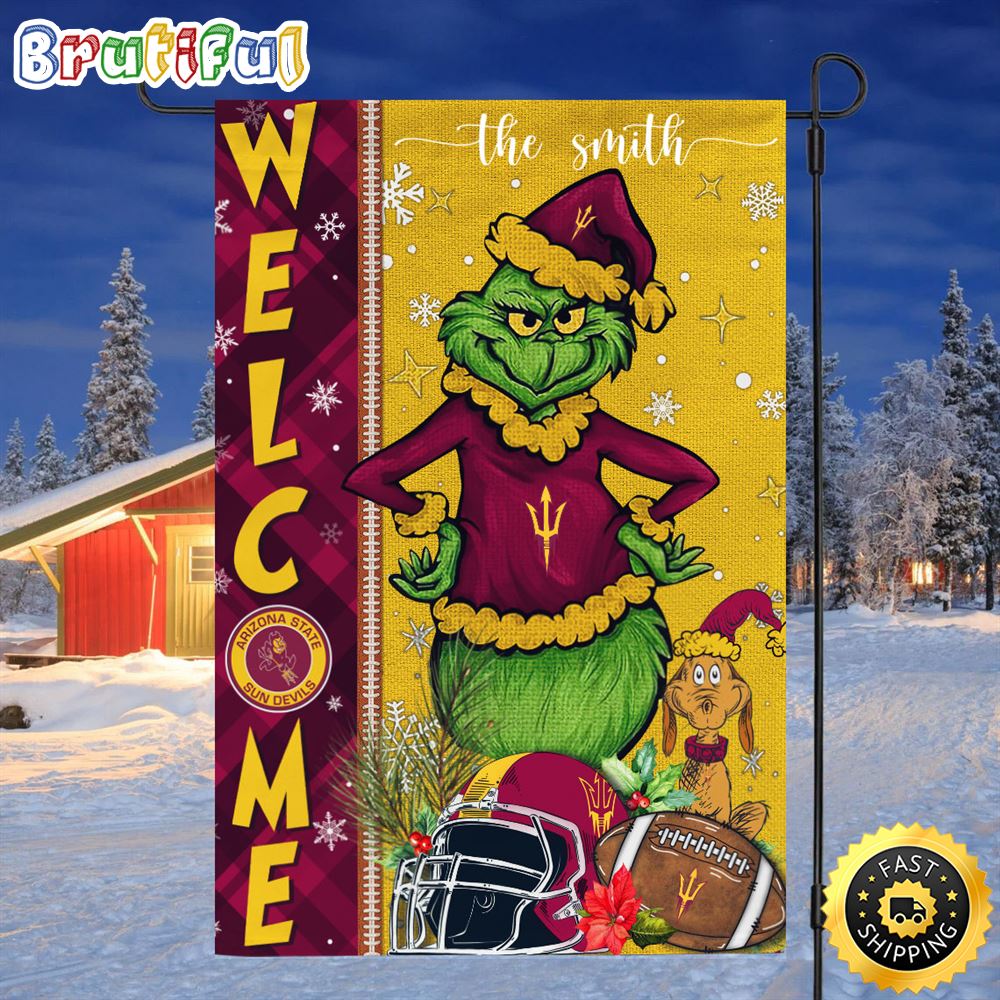 Customize NCAA Arizona State Sun Devils Garden Flag Grinch Football Christmas Welcome Garden Flag 1 ult4eh.jpg