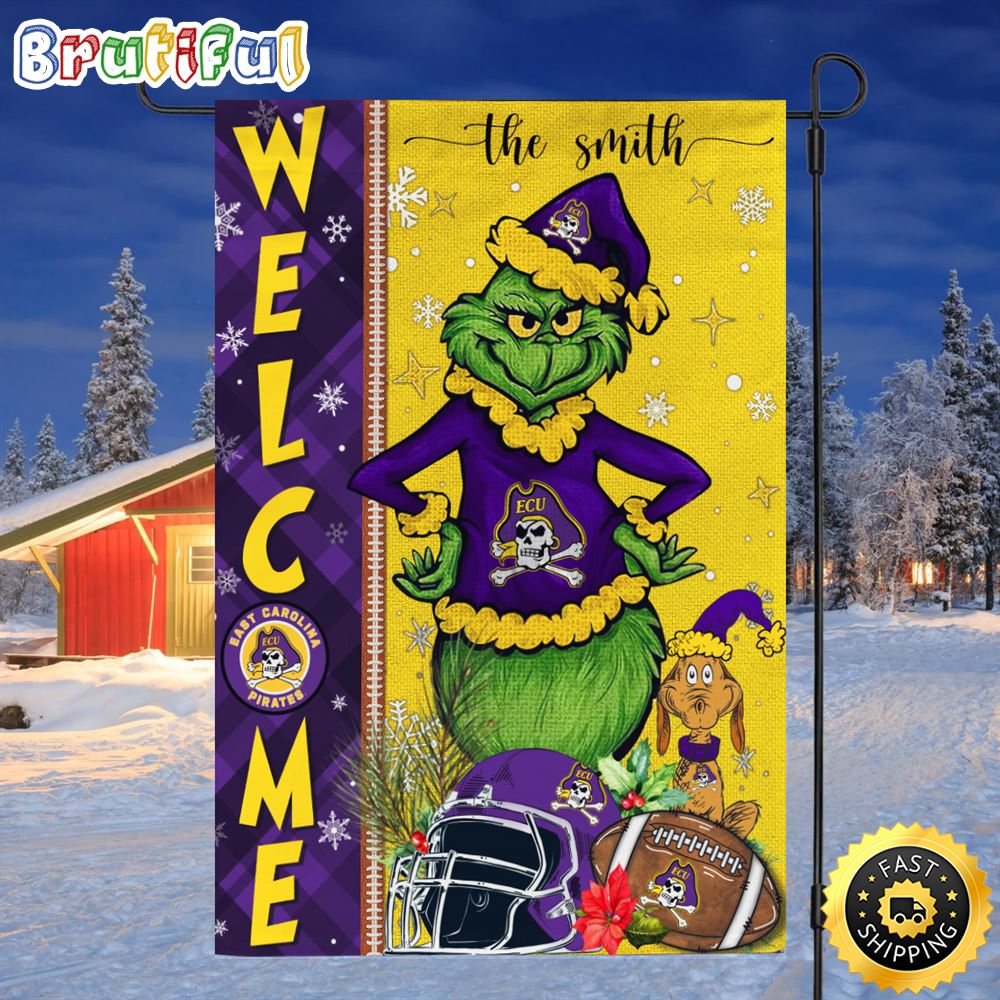 Customize NCAA East Carolina Pirates Garden Flag Grinch Football Christmas Welcome Garden Flag 1 ljop3e.jpg