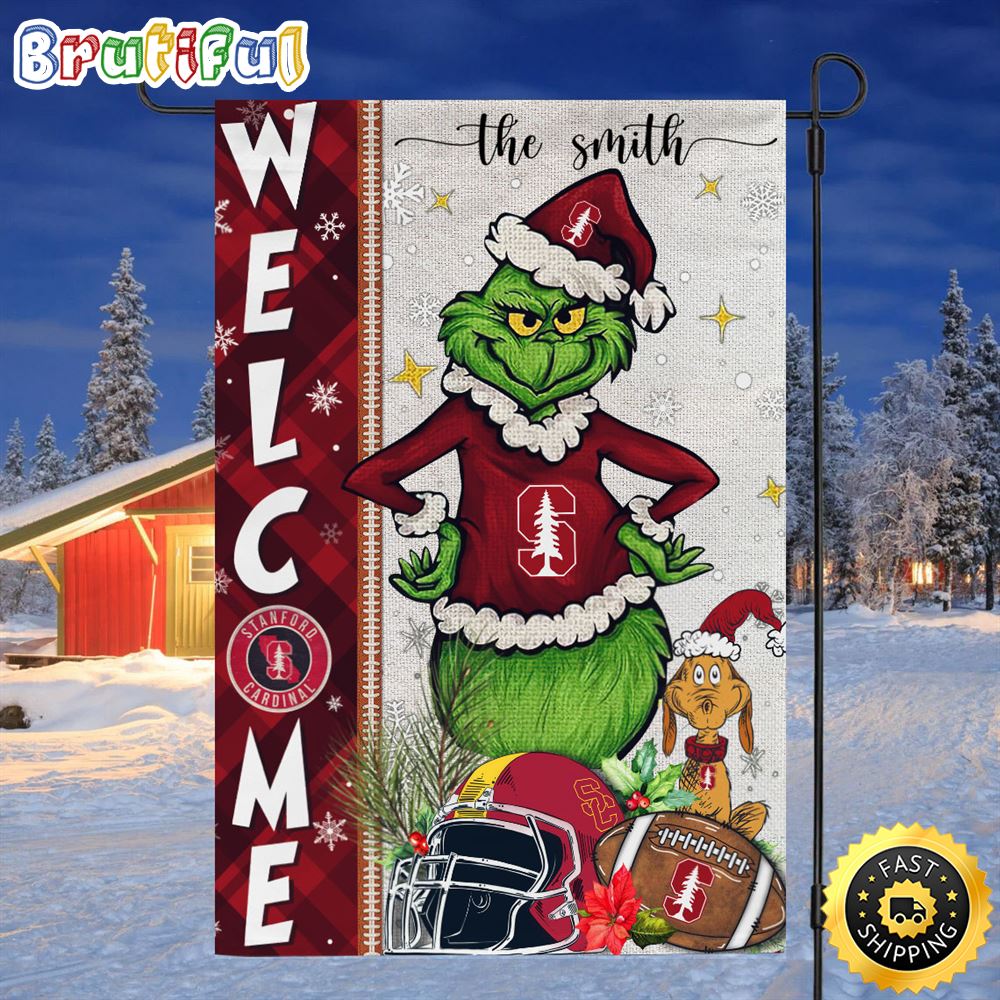 Customize NCAA Stanford Cardinal Garden Flag Grinch Football Christmas Welcome Garden Flag 1 qds0f7.jpg