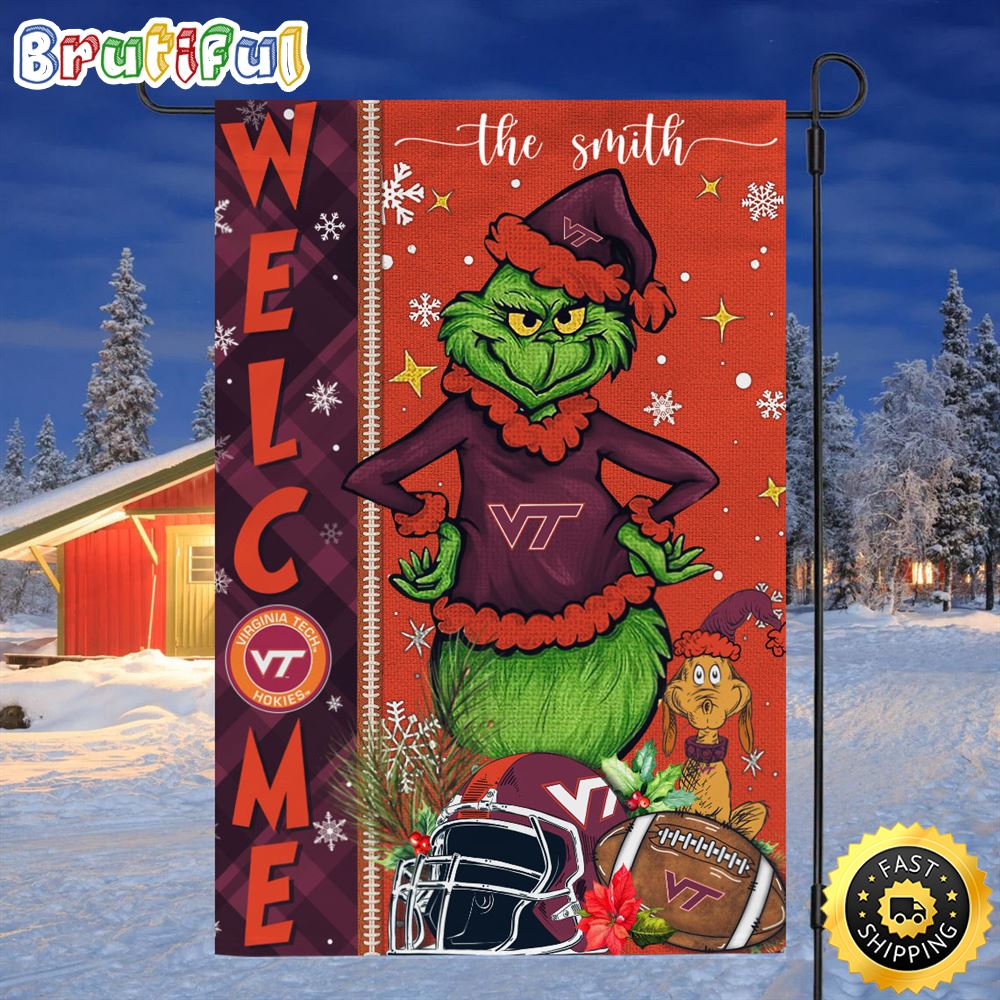 Customize NCAA Virginia Tech Hokies Garden Flag Grinch Football Christmas Welcome Garden Flag 1 f8bv3w.jpg