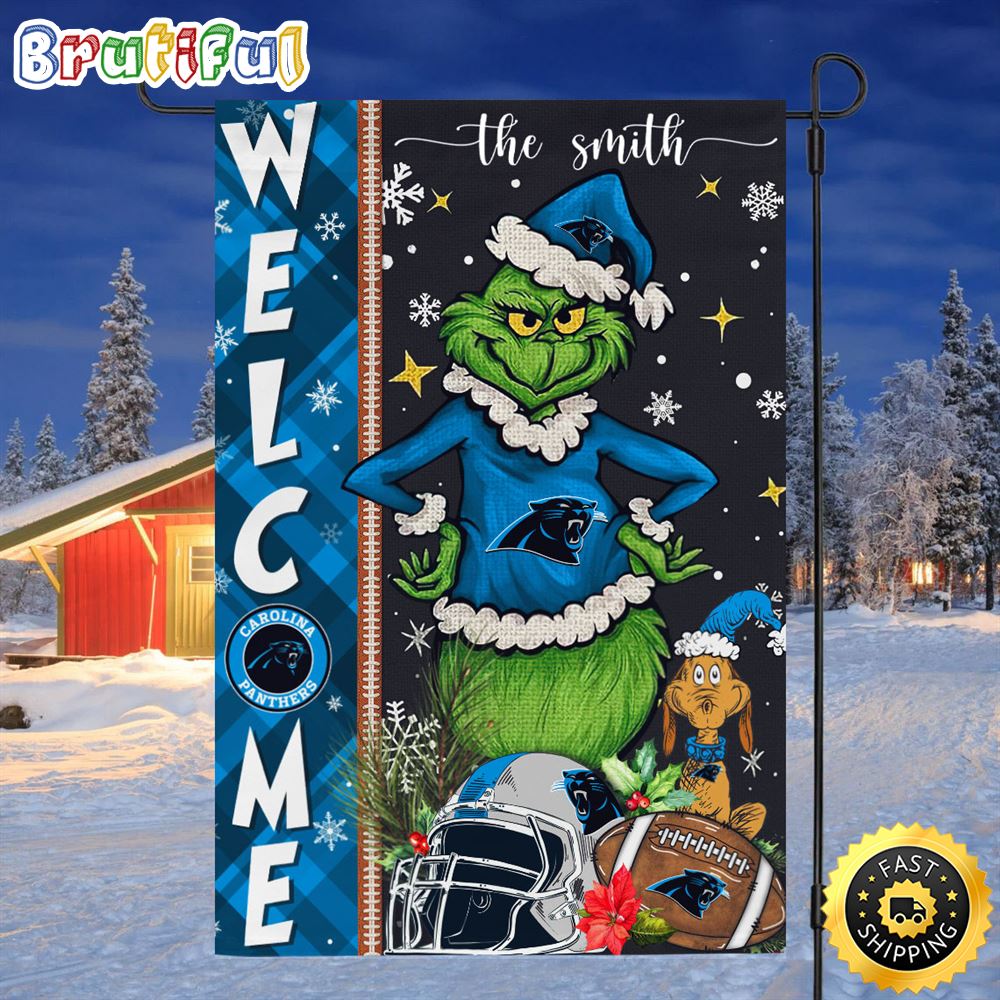 Customize NFL Carolina Panthers Garden Flag Grinch Football Christmas Welcome Garden Flag 1 m2vt23.jpg