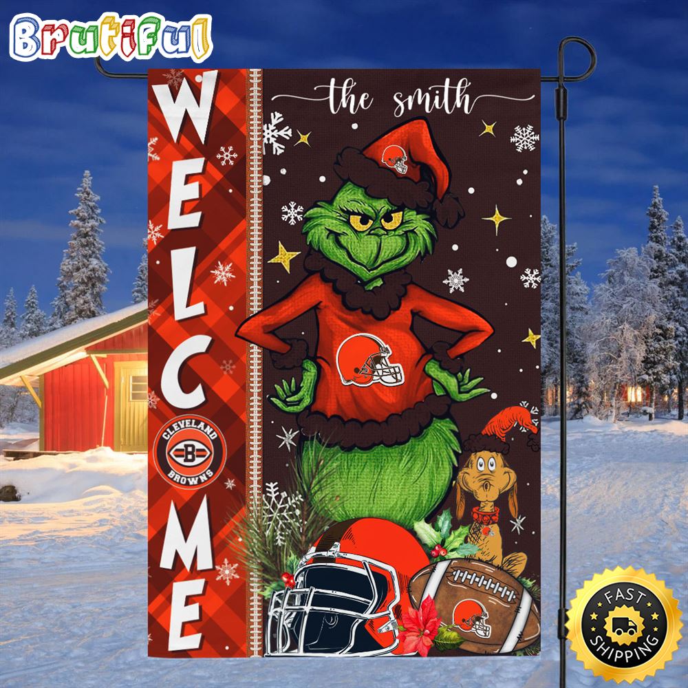 Customize NFL Cleveland Browns Garden Flag Grinch Football Christmas Welcome Garden Flag 1 rtcswl.jpg