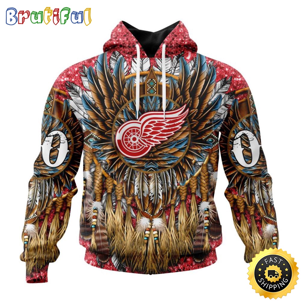 Customized NHL Detroit Red Wings Hoodie Special Native Costume Design 3D Hoodie Unisex Tshirt Hoodie kcnaam