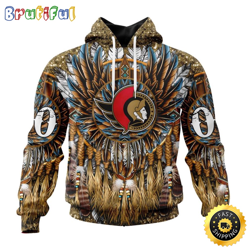Customized NHL Ottawa Senators Hoodie Special Native Costume Design 3D Hoodie Unisex Tshirt Hoodie vusk1o