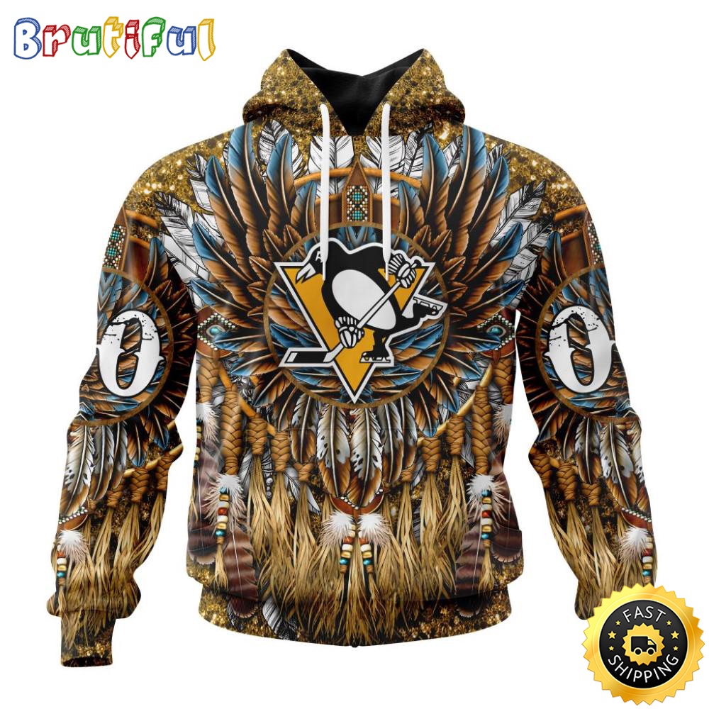 Customized NHL Pittsburgh Penguins Hoodie Special Native Costume Design 3D Hoodie Unisex Tshirt Hoodie ajzl6s
