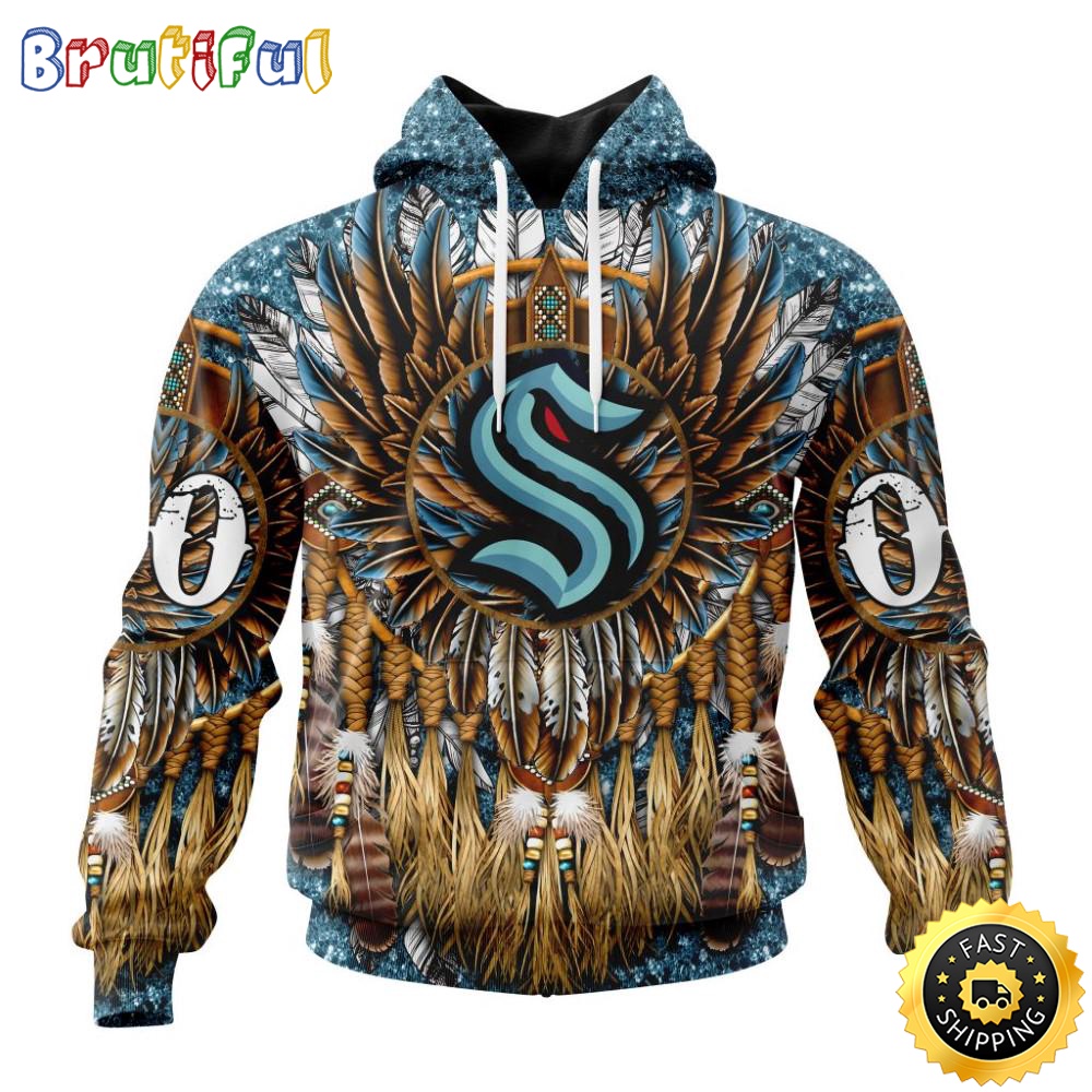 Customized NHL Seattle Kraken Hoodie Special Native Costume Design 3D Hoodie Unisex Tshirt Hoodie da7yge