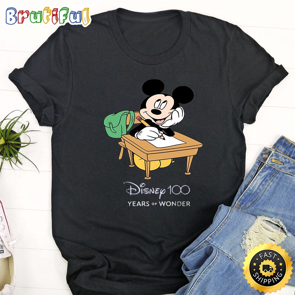 Disney Mickey Back to School T Shirt Mickey Mouse 100 Year Anniversary Unisex Shirt olynum.jpg