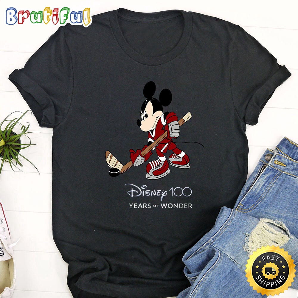 Disney Mickey Hockey T Shirt Mickey Mouse 100 Year Anniversary Unisex Shirt ocico3.jpg