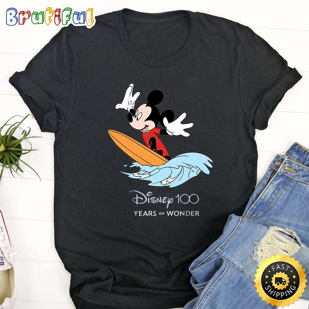 Disney Mickey Surfing T Shirt Mickey Mouse 100 Year Anniversary Unisex Shirt mflahd.jpg