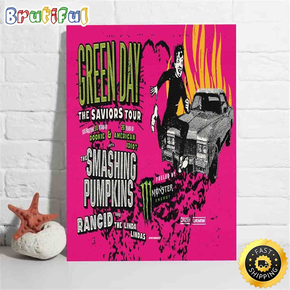 Green Day The Saviors Tour 2023 Poster k42lpm