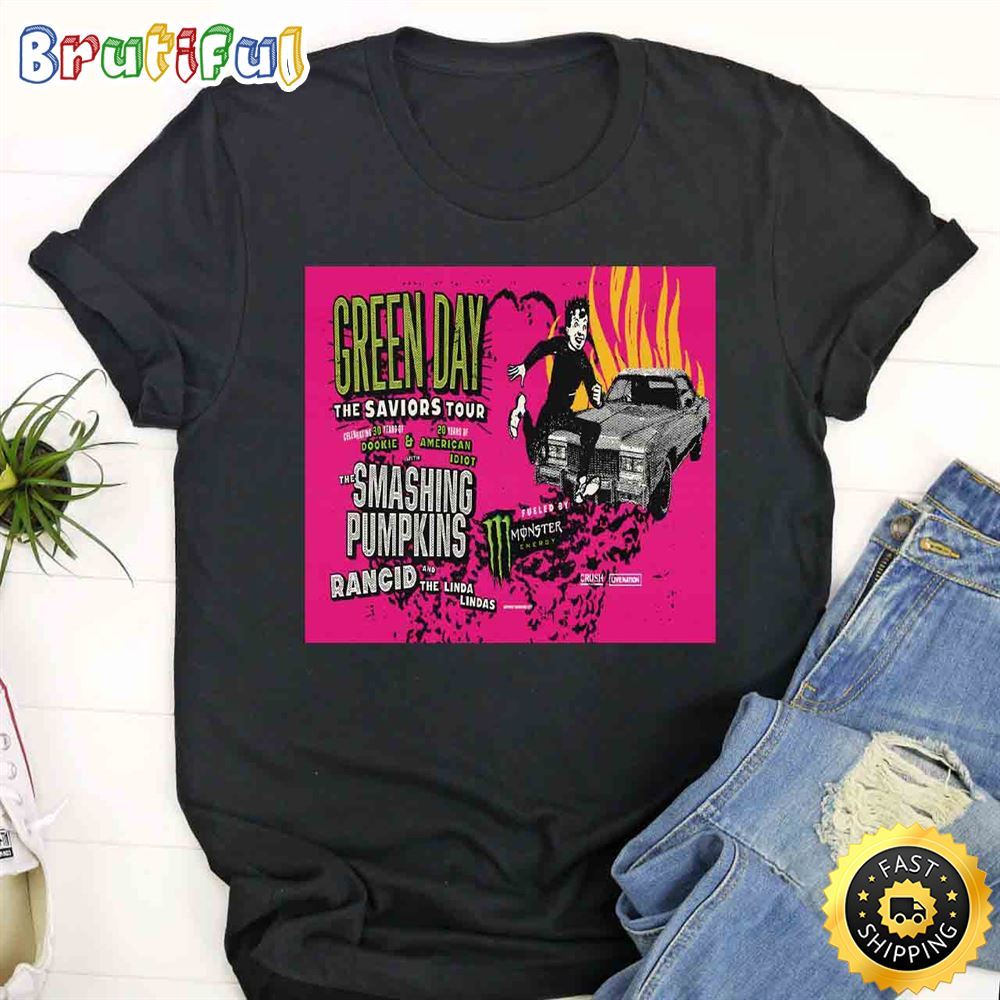 Green Day The Saviors Tour 2023 T Shirt d8twwz