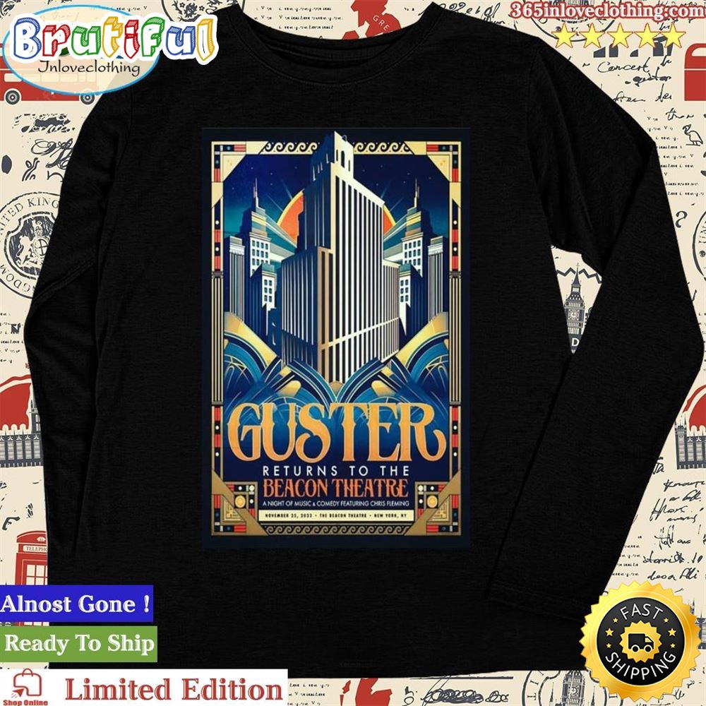 Guster November 25 2023 The Beach Beacon Theater New York NY Canvas Poster Shirt ekmili
