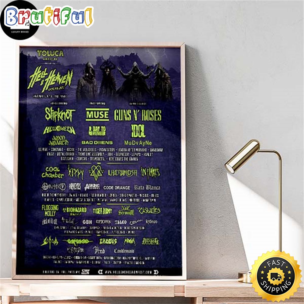 Hell And Heaven Open Air 2023 Toluca November 3 4 5 2023 Foro Pegaso Fan Gifts Home Decor Poster Canvas f6t8kk