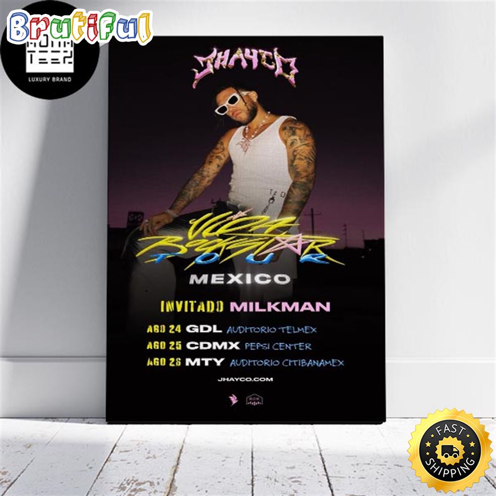 Jhayco Vida Rockstar Tour Mexico 24 26 August Fan Gifts Home Decor Poster Canvas lfz6r8.jpg