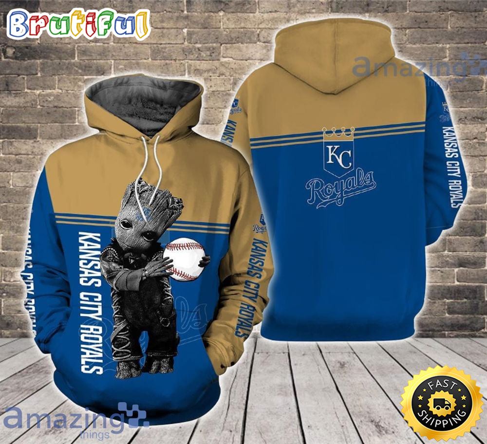 Kansas City Royals Ft. Groot 3d Hoodie For Fans ddzhfl