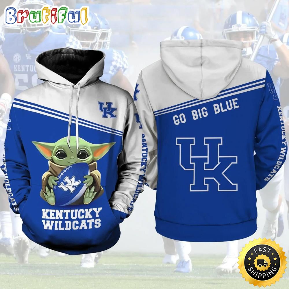 Kentucky Wildcats Lovers Baby Yoda 3d Hoodie Kentucky Wildcats Fans Gift qrmn4q