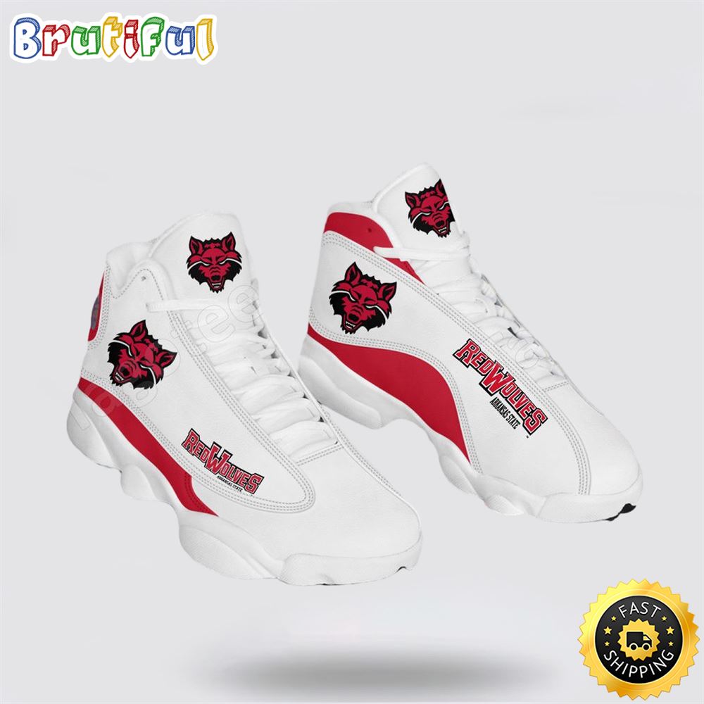 NCAA Arkansas State Air Jordan 13 All Over Print Logo Sneakers 1 ylf9bf.jpg