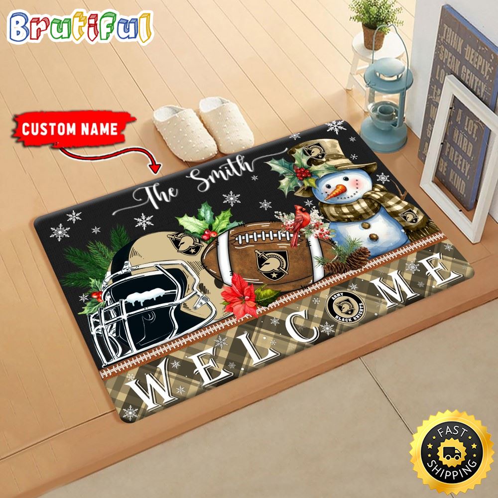 NCAA Army Black Knights Doormat Welcome Christmas Custom Name Football Doormat wh7o0u.jpg