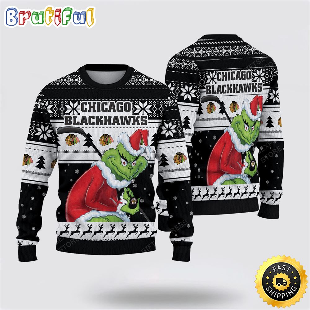 NCAA Chicago Blackhawks Ugly Sweater Grinch Funny Christmas Football Sweater 1 udl2mw.jpg