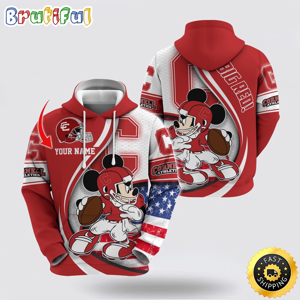 NCAA Cornell Big Red Hoodie Mickey Mouse 100 Year Anniversary 1 e9d8zo.jpg