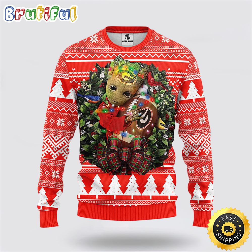 NCAA Georgia Bulldogs Ugly Sweater Groot Christmas Sweater g6iqvr.jpg