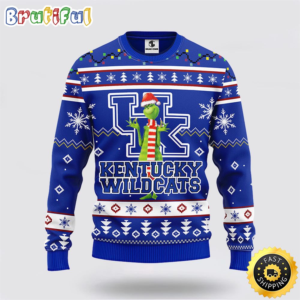 NCAA Kentucky Wildcats Ugly Sweater Funny Grinch Ugly Christmas Sweater rdeqll.jpg