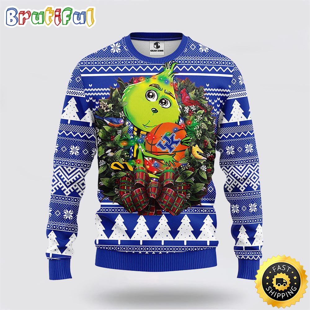 NCAA Kentucky Wildcats Ugly Sweater Grinch Hug Ugly Christmas Sweater aocxjm.jpg