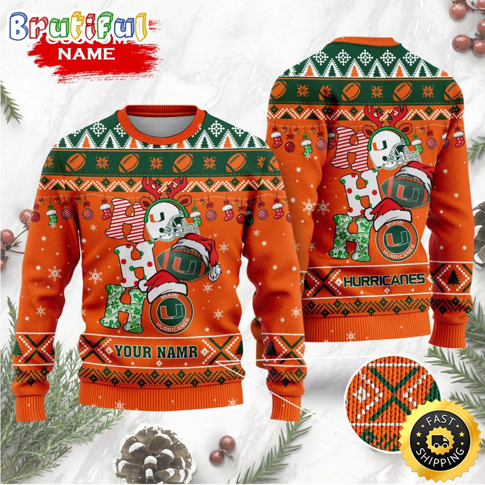 NCAA Miami Hurricanes Ugly Sweater Custom Name Wool Sweater lizpd0.jpg