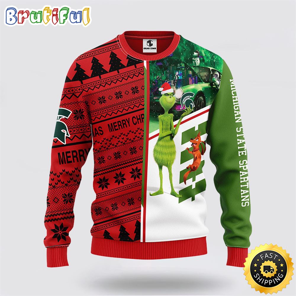 NCAA Michigan State Spartans Ugly Sweater Grinch Scooby doo Ugly Christmas Sweater kbsspl.jpg