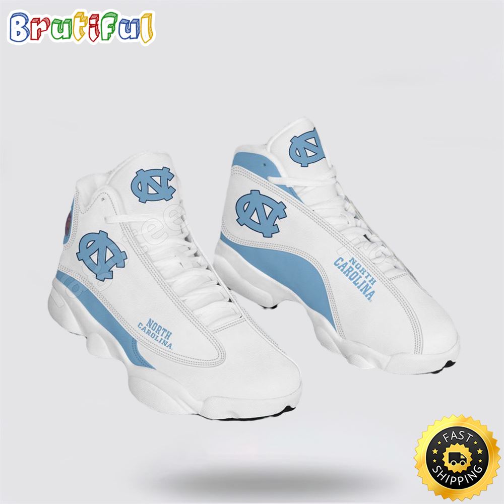 NCAA North Carolina Air Jordan 13 All Over Print Logo Sneakers 1 agusfr.jpg