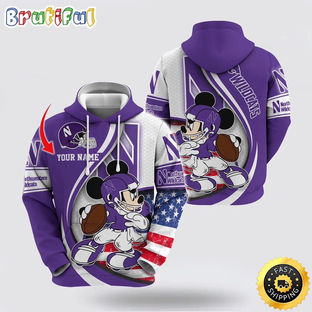NCAA Northwestern Wildcats Hoodie Mickey Mouse 100 Year Anniversary 1 zw9fn5.jpg