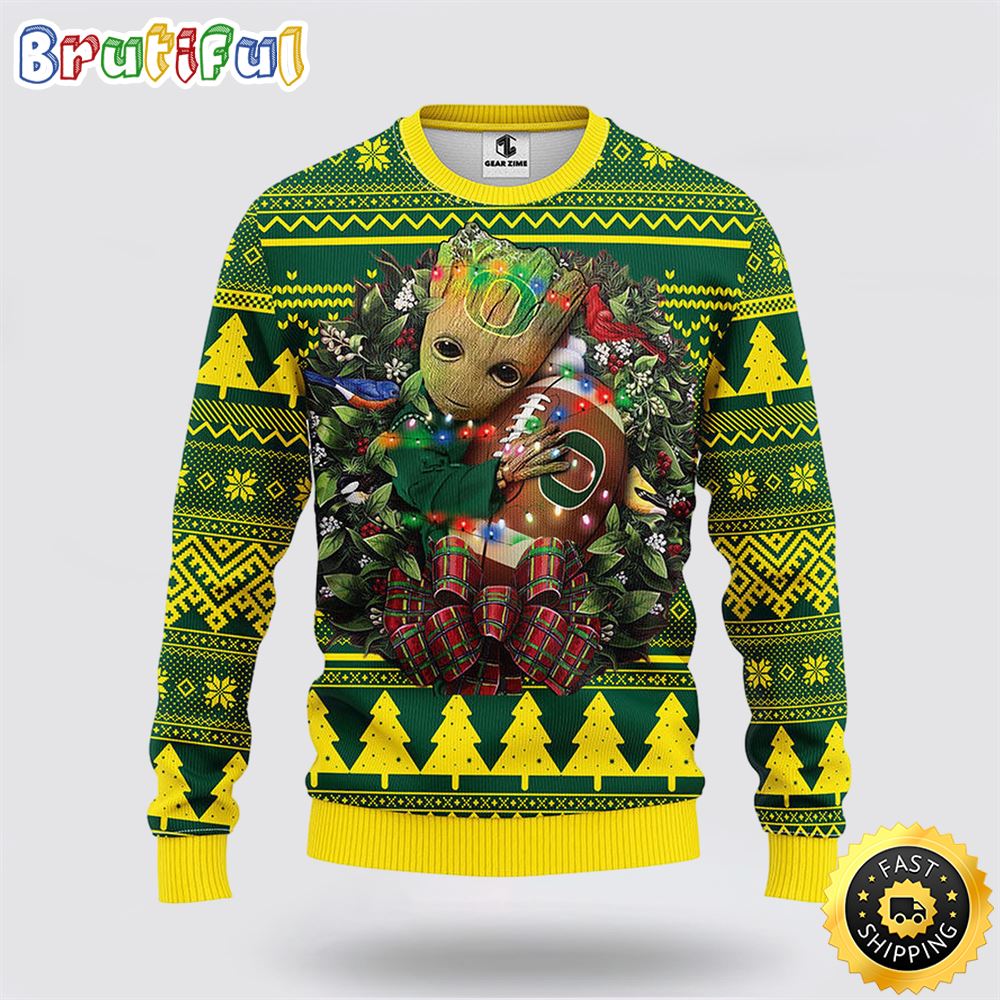NCAA Oregon Ducks Ugly Sweater Groot Christmas Sweater mydeav.jpg