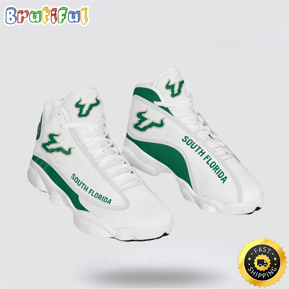 NCAA South Florida Air Jordan 13 All Over Print Logo Sneakers 1 d0pcqt.jpg