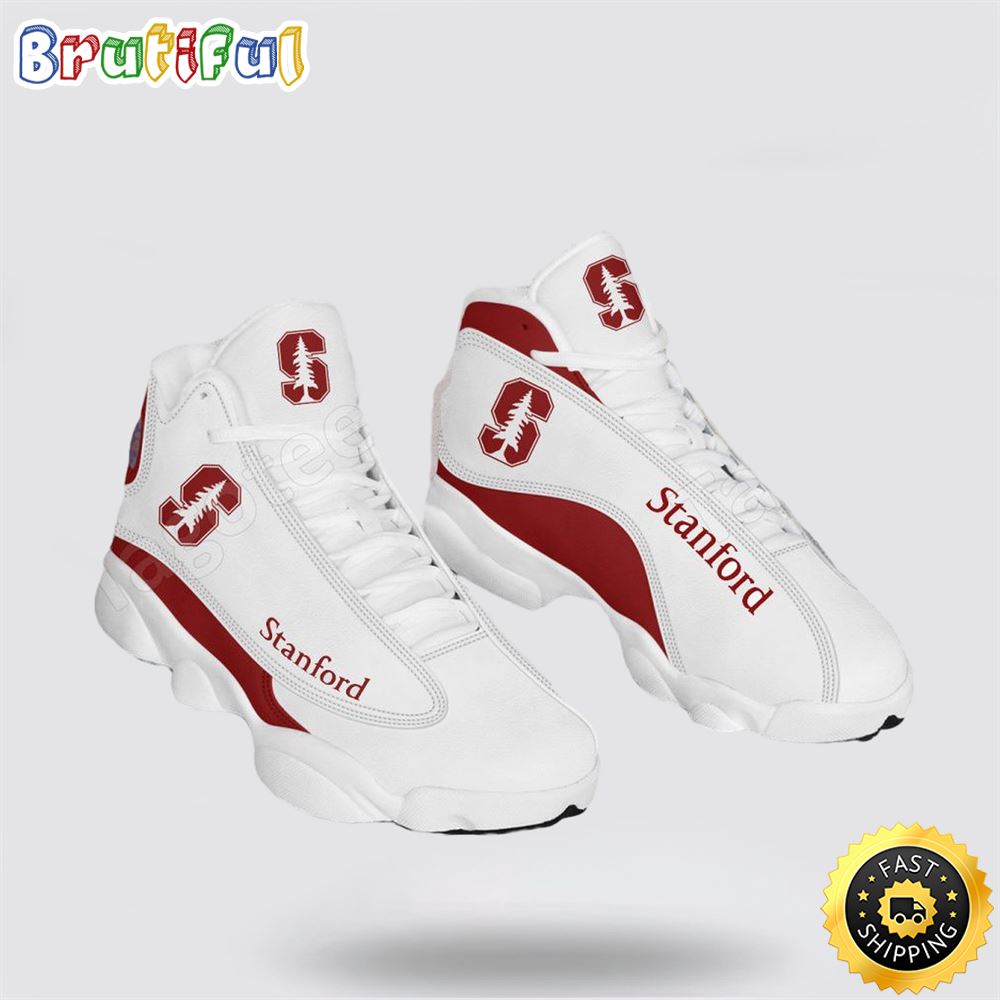 NCAA Stanford Air Jordan 13 All Over Print Logo Sneakers 1 fwxlrh.jpg