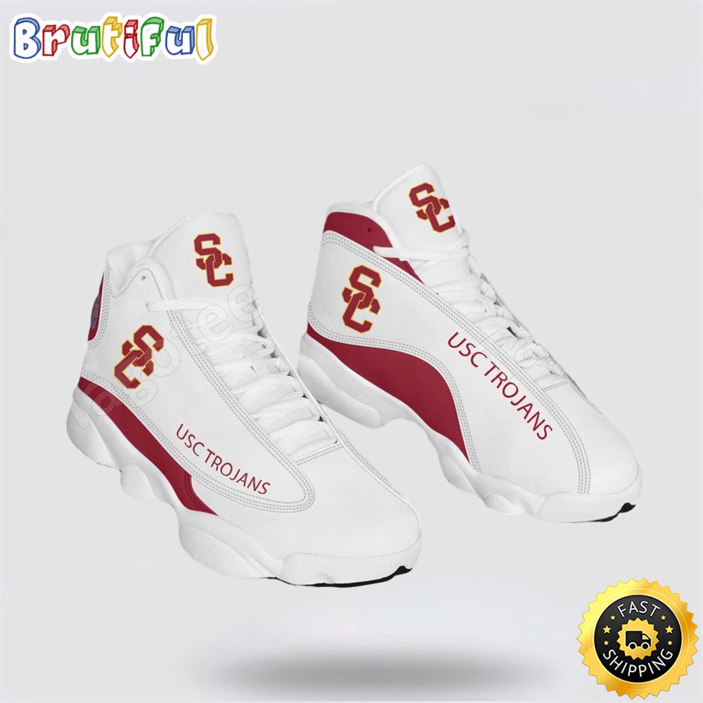 NCAA USC Trojans Air Jordan 13 All Over Print Logo Sneakers 1 dn2czd.jpg