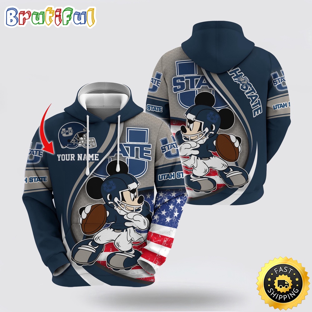 NCAA Utah State Aggies Hoodie Mickey Mouse 100 Year Anniversary 1 hwptfw.jpg