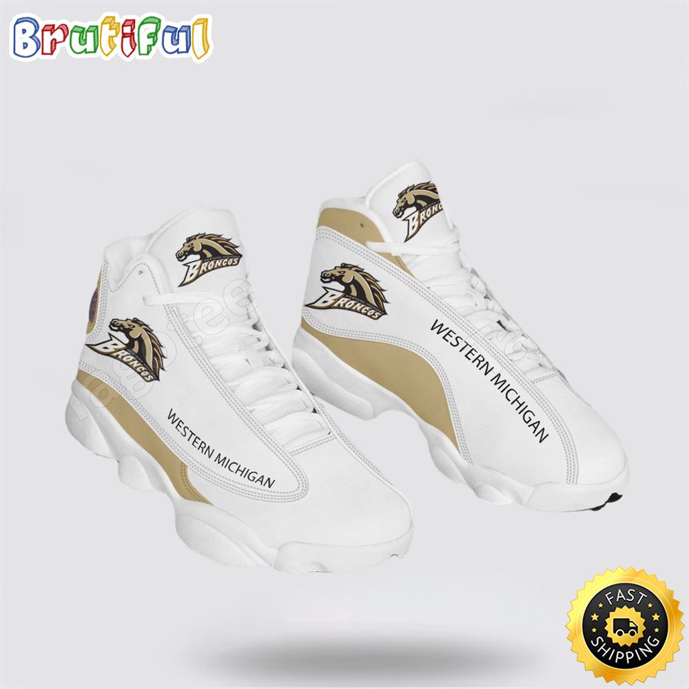 NCAA Western Michigan Air Jordan 13 All Over Print Logo Sneakers 1 nhsxuh.jpg