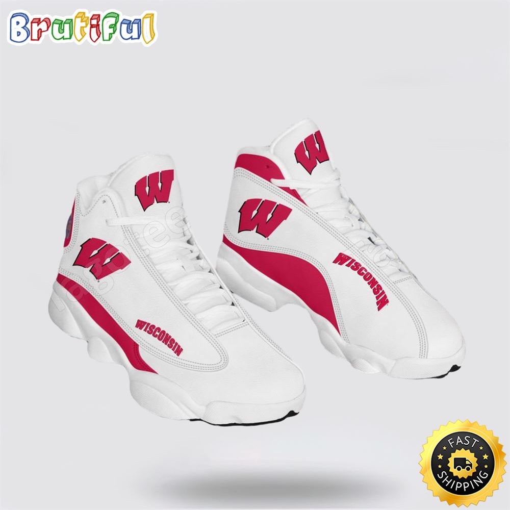NCAA Wisconsin Air Jordan 13 All Over Print Logo Sneakers 1 uakm4f.jpg