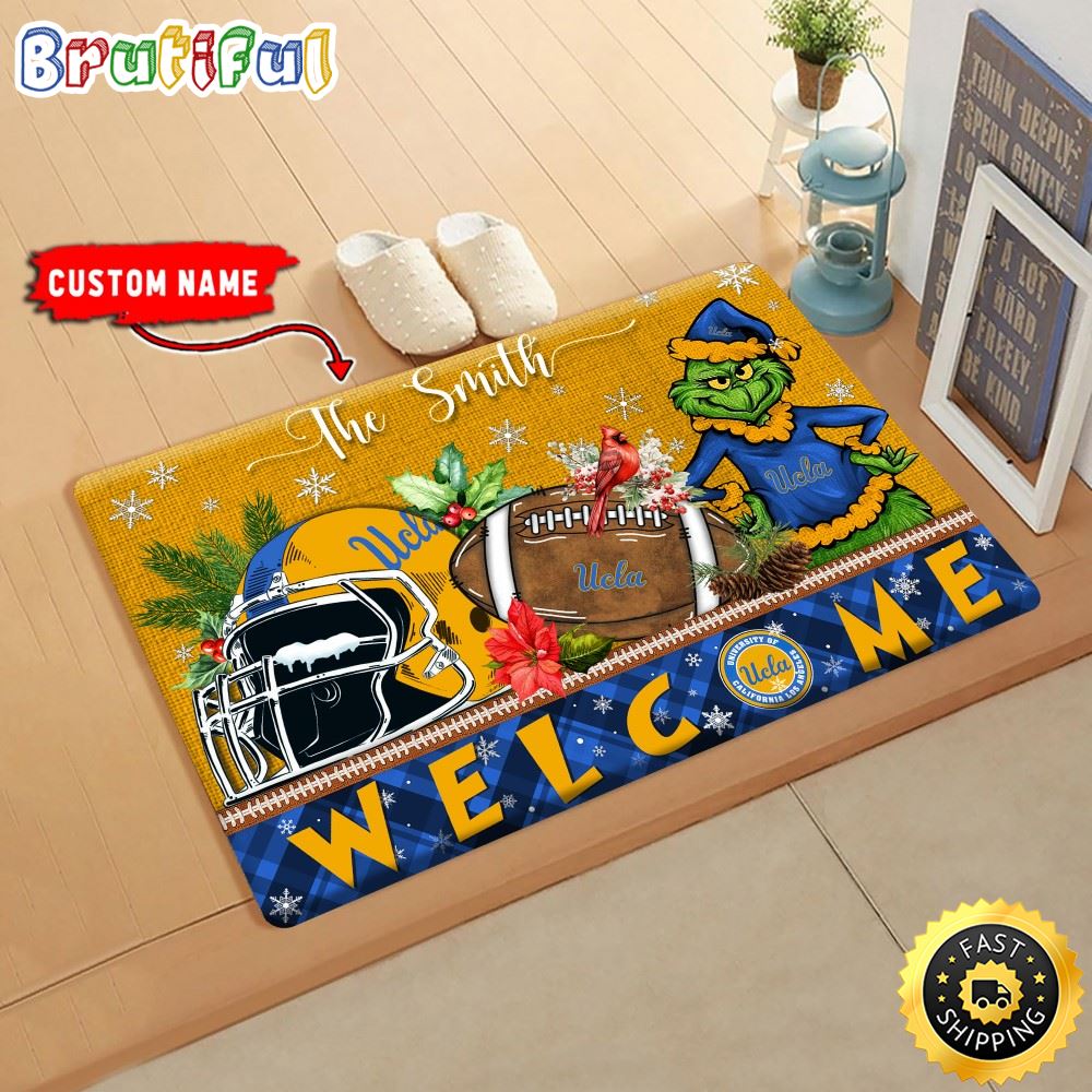 NCAA XXX Doormat Grinch Christmas Welcome Custom Name Football Doormat wqxadt.jpg