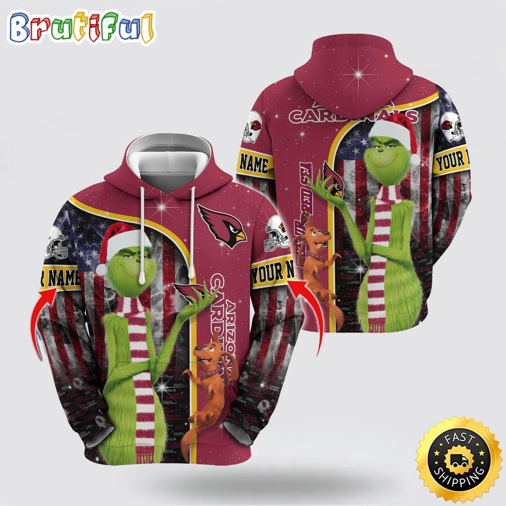 NFL Arizona Cardinals Hoodie Grinch Custom 3D Hoodie Trending Shirt 1 lzsauf