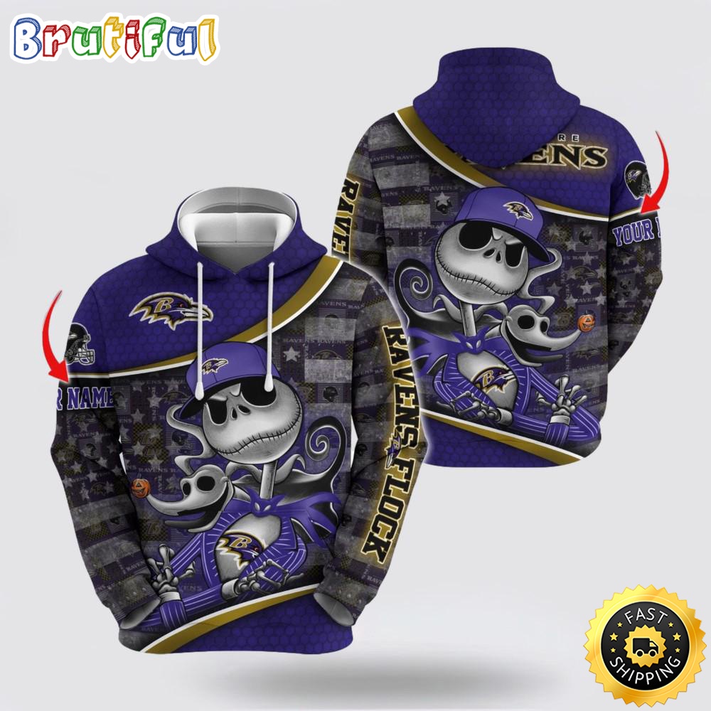 NFL Baltimore Ravens Hoodie Jack Custom 3D Hoodie Trending Shirt For This Season utgcwl