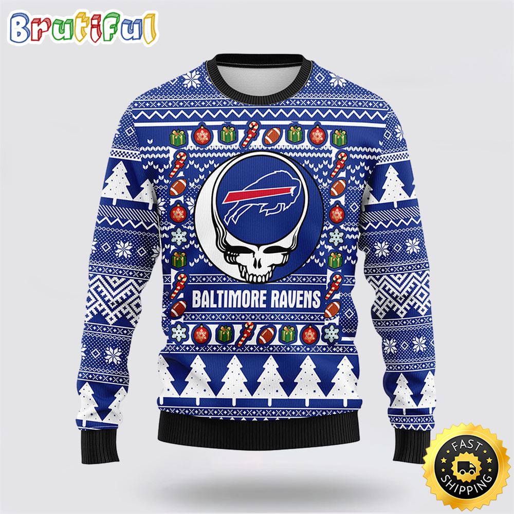 NFL Buffalo Bills Ugly Sweater Grateful Dead Ugly Christmas Fleece Sweater xc5l49.jpg